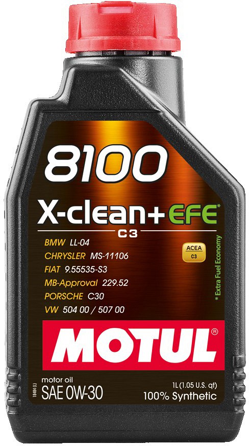 MOTUL 8100 X-CLEAN+ EFE 0W30 C3 1L