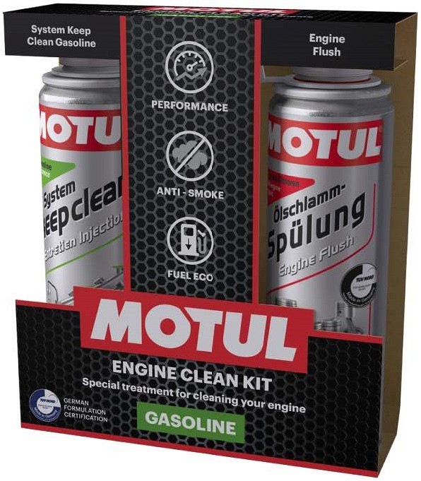 MOTUL ENGINE CLEAN KIT (BENSIIN) 2X300ML (B2C)