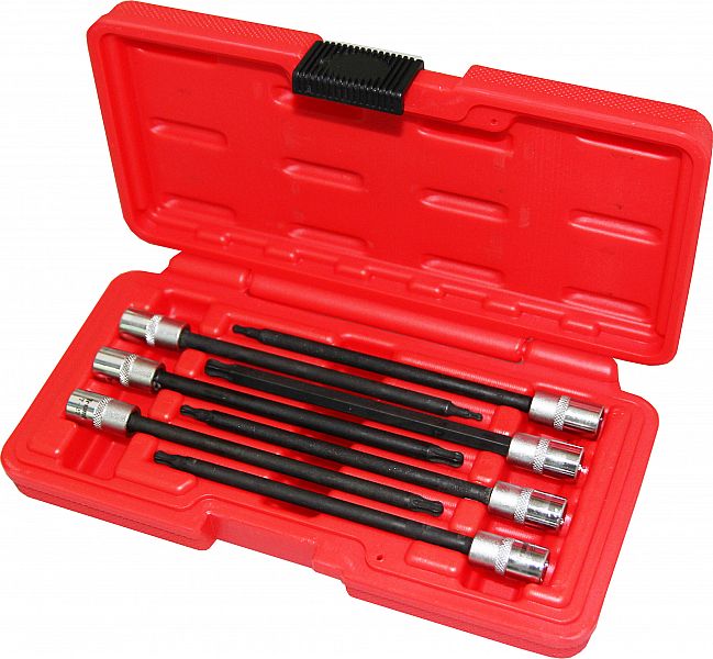 7-OS. 1 / 4" PADRUNIS PIKKADE TORX OTSIKUTE KOMPL. T10-T40. KUULOTSAGA TRIUMF