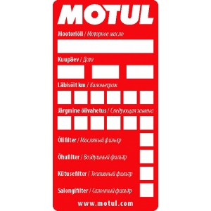 ÕLIVAHETUS KLEEBIS PUNANE (KASUTA PERMANENT MARKERIT) MOTUL