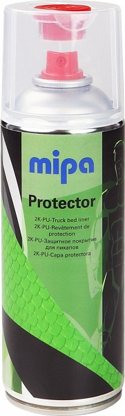 MIPA PROTECTOR (LINEX / RAPTOR ANALOOG) AEROSOOLPUDEL 2K KÕVENDIGA 400ML MUST