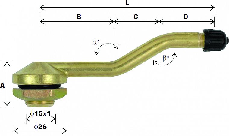 TL-VENTIIL VEOAUTO / HAAGIS V3-14-1. AVA 15.7MM. NURK 90+147+147. L=21+26+22+24