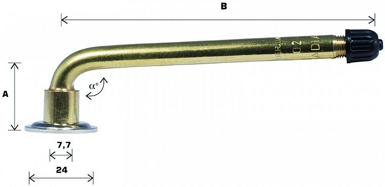 KEERATAV VENTIIL V3-02-9  /  TR177 VEOAUTO. NURK 94. L=20+99MM (MICH.1156)