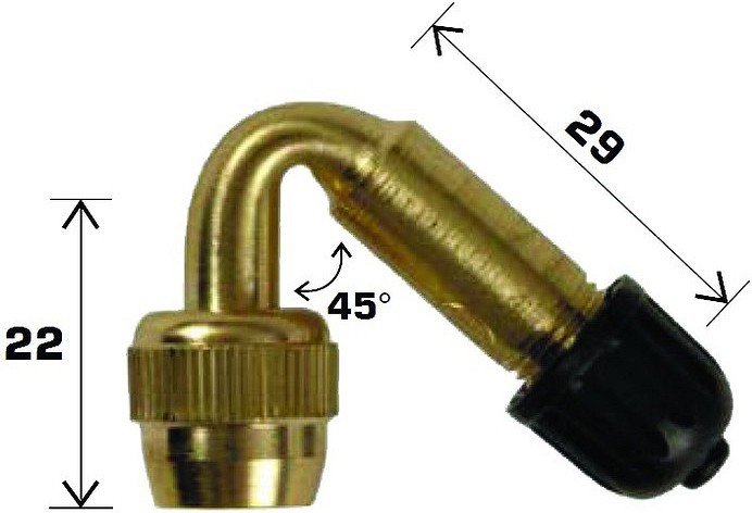 VENTIILIPIKENDUS. PAINUT. NURK45. P22 / 29MM. METALL (WONDER 353 ANALOOG)