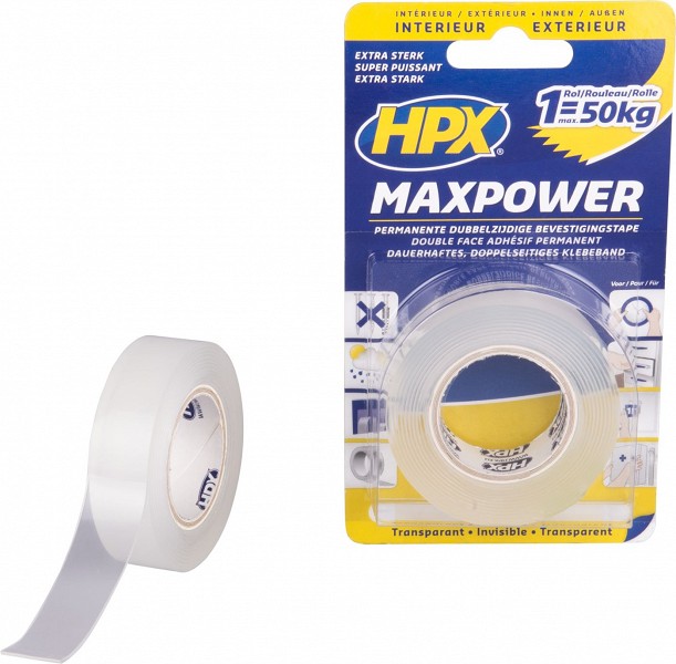 KAHEPOOLNE AKRÜÜLTEIP LÄBIPAISTEV MAX POWER 19MM / 2M HPX