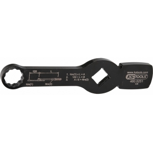 3 / 4" IMPACT 12-SIDED WRENCH WITH 2 IMPACT SURFACES. 21 MM