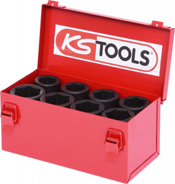 8-OS. 3 / 4" PIKKADE LÖÖKPADRUNITE KOMPLEKT 24-36MM KS TOOLS