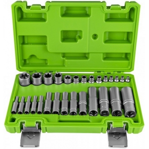 28-OS. TORX PADRUNITE STARDIKOMPLEKT 1 / 4" & 3 / 8" & 1 / 2" E4-E24 JBM