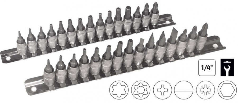 30-OS. 1 / 4" PADRUNOTSIKUTE KOMPLEKT METALLSIINIL 2TK JBM