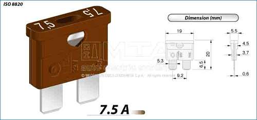 KAITSE 7.5A KAHVEL 50KP (VANA57476493)