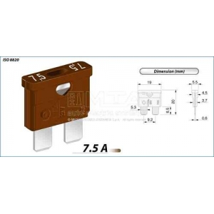 KAITSE 7.5A KAHVEL 50KP (VANA57476493)