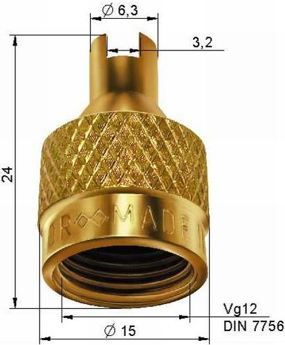 VENTIILIKORK. VC 6. JÄMEDALE VENTIILILE. METALL. VÕTMEGA 1TK (WONDER)