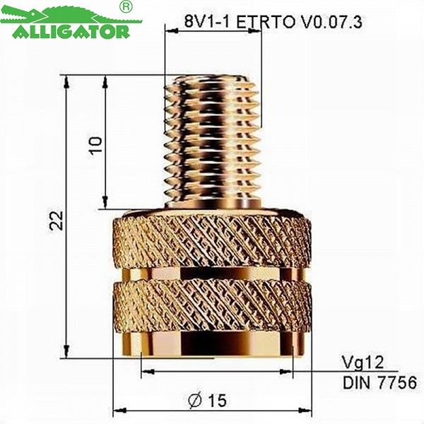 VENTIILI ADAPTER VG12-VG8 (ÜLEMINEK JÄMEDALT STAND. VENTIILILE) KORK