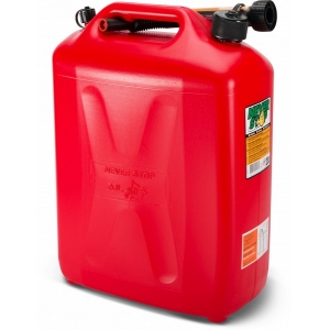 PLASTKANISTER 20L NEVER STOP ÜLETÄITE-STOP FUNKTSIOONIGA VALAMISTORU M+