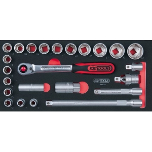 24-OS. 1 / 3 MOODUL 1 / 2" TIRR JA PADRUNID KS TOOLS
