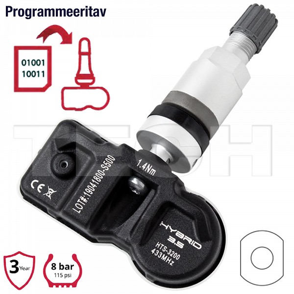 TECH T-PRO HYBRID 3.5 TPMS ANDUR AL.VENTIILIGA 434 MHZ MUTTER 5.0NM. KRUVI 1.4NM