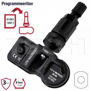 TECH T-PRO HYBRID 3.5 TPMS ANDUR MUSTA AL.VENTIILIGA 434 MHZ. MUTTER 5.0NM