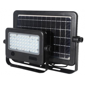 LED SOLAR PROZEKTOR+ANDUR 10W 1100LM 348X239MM NEUTRAALVALGE. MUST IP65 A++KOBI