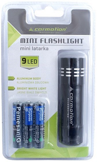 TASKULAMP 9 LED-GA (3XAAA PATAREID KAASAS) CARMOTION