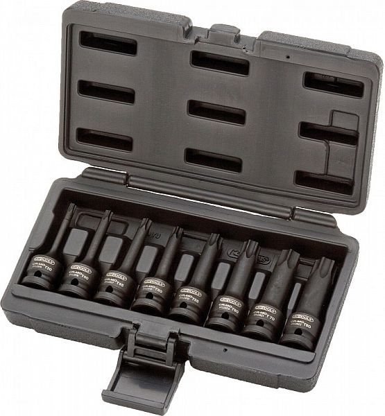 8-OS LÖÖK-TORXIDE KOMPL. 1 / 2" PIKAD T30-T80 KS TOOLS