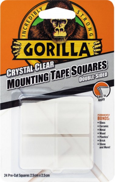 GORILLA TEIP "MOUNTING TAPE SQUARES" 25X25MM 24TK NORDIC