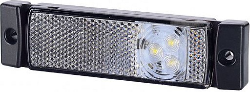 LD127 KÜLJETULI LED VALGE 12 / 24V 0.5M JUHE 130X33X17MM