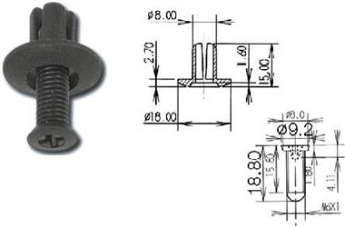 TÜÜBEL POLSTRILE 8MM 1TK DOBMAR