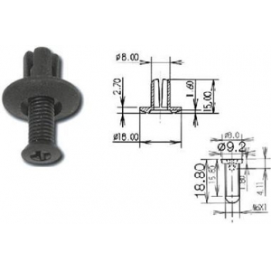 TÜÜBEL POLSTRILE 8MM 1TK DOBMAR