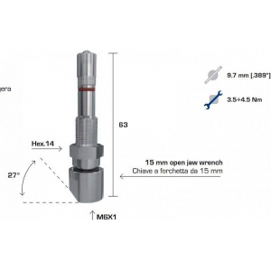 TPMS VENTIIL WONDER 1353 VEOAUTO VALUVELJELE 9.7MM