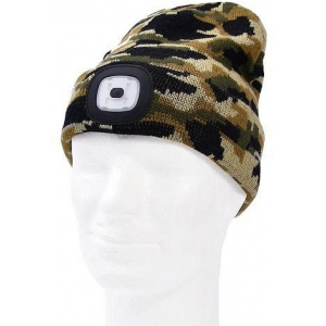 PEALAMP MÜTSIGA CAMO 4 SMD-LED 1W USB-LAETAV