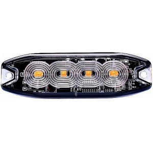 STROBO VILKUR KOLLANE 4-LED 12 / 24V. MADAL 98X30X8MM