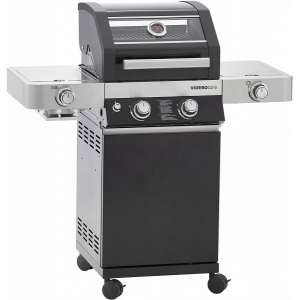 GRILL VIDERO GAS 2+2 (2 PLIITI). 47.5X45CM. H84CM. 6-8IN. INOX. LPG FERRABOLI