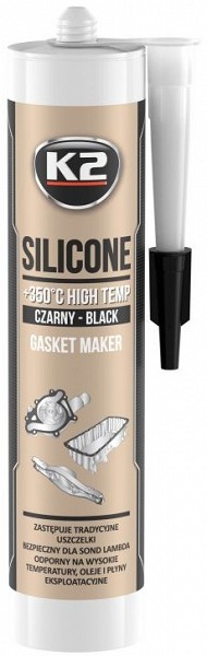 K2 SILICONE BLACK SILIKOONHERMEETIK MUST +350°C 300G / PADRUN