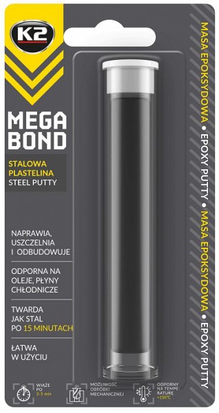 K2 MEGA BOND STEEL PUTTY EPOKSIIDMETALL 20G