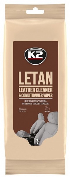 K2 LETAN LEATHER CLEANER WIPES NAHAPUHASTUSLAPID 24TK