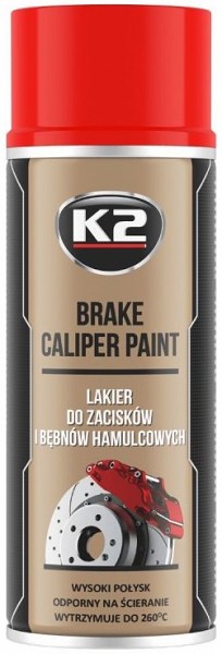 K2 BRAKE CALIPER PAINT +260°C KUUMAKINDEL VÄRV PUNANE 400ML / AE