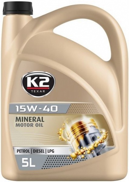 K2 TEXAR 15W40 MINERAL SL / CF / CF-4 5L (MINERAAL)