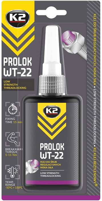 K2 PROLOK W222 LOW STRENGTH THREADLOCK LILLA KEERMELIIM 50ML