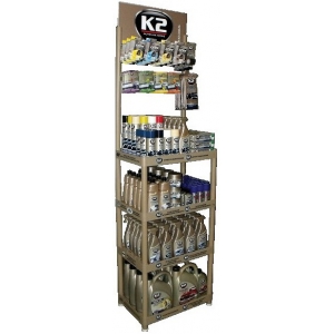 K2 PLASTIST MÜÜGISTEND 234X69X40CM. 4 RIIULIT 10 KONKSU