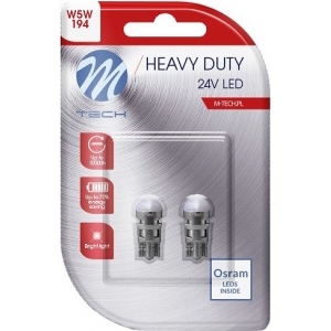 24V T10 LED PIRN 0.32W W5W HEAVY DUTY BLISTER 2TK (OSRAM LED) M-TECH