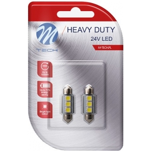 24V SV8.5-8 LED PIRN 0.72W 36MM C5W CANBUS HEAVY DUTY BLISTER 2TK M-TECH