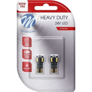 24V T10 LED PIRN 2.2W W5W HEAVY DUTY BLISTER 2TK (OSRAM LED) M-TECH