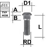 TIKKPOLT TP14X1.50 / 68 / 16.5 (P68 / 53. D16.5) M1415RE62HO8