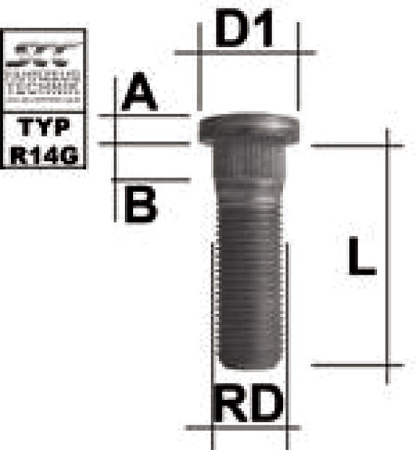 TIKKPOLT TP14X1.50 / 61 / 14.65 (P75 / 51. D14.65) M1415RE70P