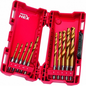 10-OS. MET. PUURIDE KOMPL. RED HEX SHOCKWAVE HSS-G TIN MILWAUKEE