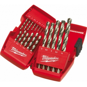 19-OS. MET.PUURIDE KOMPL. 1.0-10.0MM THUNDERWEB HSS-G DIN 338 MILWAUKEE