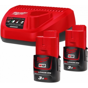 POWERPACK M12 NRG 2X3.0AH AKU JA LAADIJA MILWAUKEE