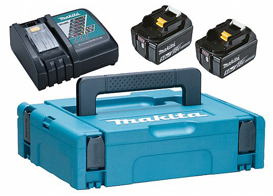 POWERPACK 18V. 2X5.0AH BL1850B. DC18RC. MAKPAC MAKITA