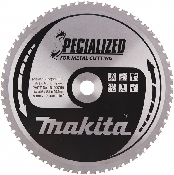 SAEKETAS 305X25.4X2.1MM 60T 0° LC1230 METALL MAKITA