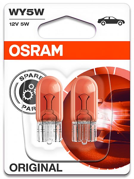 12V T10 PIRN 5W W2.1X9.5D WY5W KOLLANE ORIGINAL BLISTER 2TK OSRAM